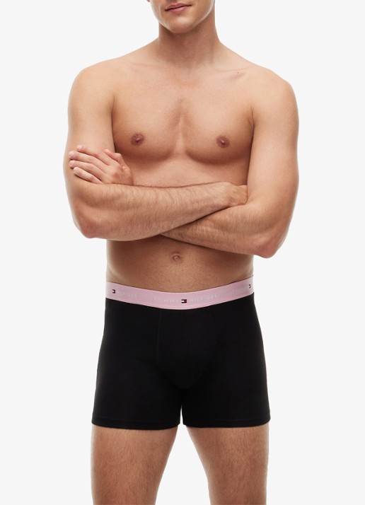 Tommy Hilfiger Boxershorts met logoband in 4-pack - detail zwart