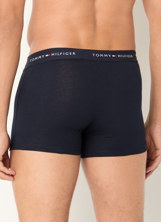 Tommy Hilfiger Boxershorts met logoband in 5-pack - achterkant 10 donkerblauw