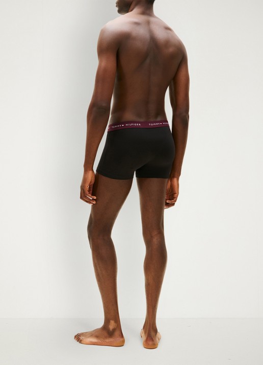 Tommy Hilfiger Boxershorts met logoband in 5-pack - achterkant rood