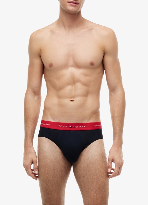 Tommy Hilfiger Boxerslip met logoband in 3-pack - detail 6 rood