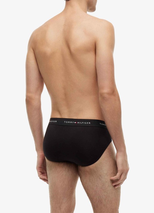 Tommy Hilfiger Boxerslip met logoband in 3-pack - achterkant zwart