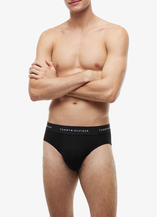Tommy Hilfiger Boxerslip met logoband in 3-pack - detail 2 zwart