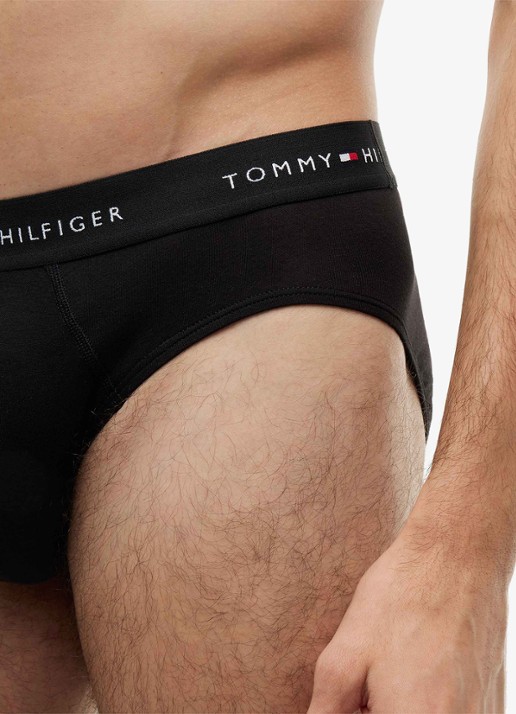 Tommy Hilfiger Boxerslip met logoband in 3-pack - detail 3 zwart