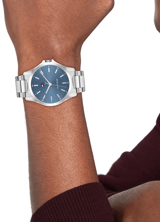 Tommy Hilfiger Bruce horloge TH1710670  - voorkant 4 zilver