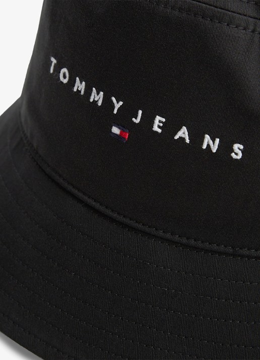 Tommy Hilfiger Bucket hoed met logo - detail 3 diepzwart