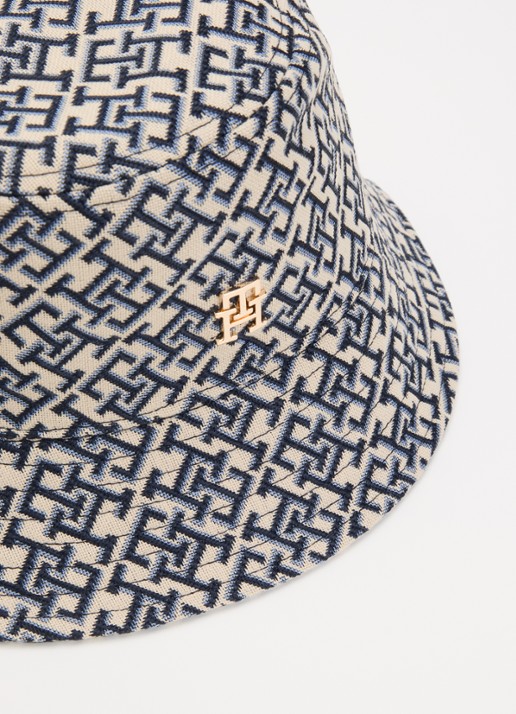 Tommy Hilfiger Bucket hoed met logoprint - detail donkerblauw