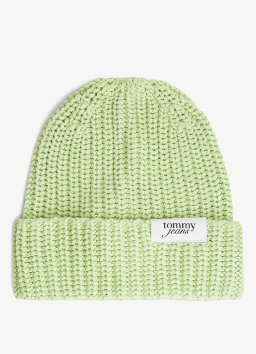 Tommy Hilfiger Chunky Rib-Knit Logo Beanie