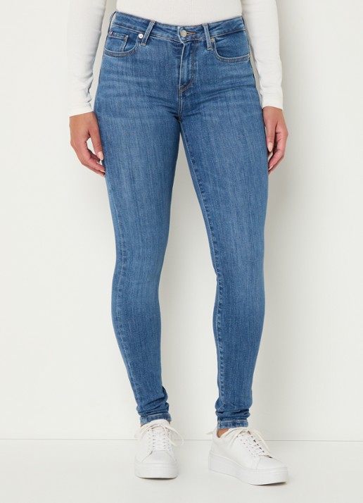Tommy Hilfiger Como mid waist skinny jeans met medium wassing