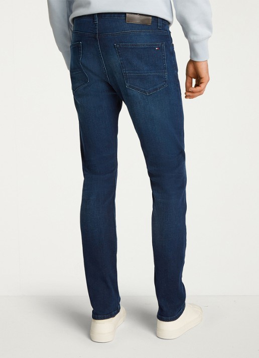 Tommy Hilfiger Core Bleecker slim fit jeans met donkere wassing - achterkant 9 indigo