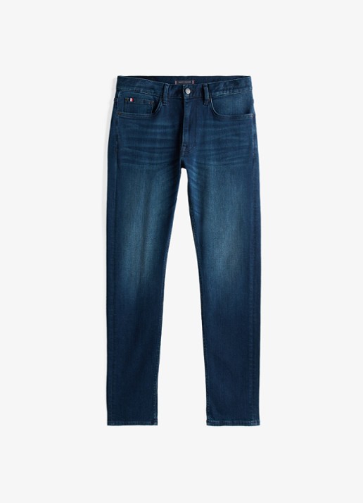 Tommy Hilfiger Core Bleecker slim fit jeans met donkere wassing - voorkant 8 indigo