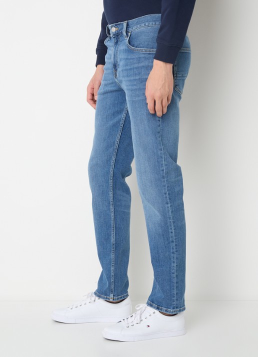 Tommy Hilfiger Core Denton straight leg jeans met medium wassing - detail 2 indigo