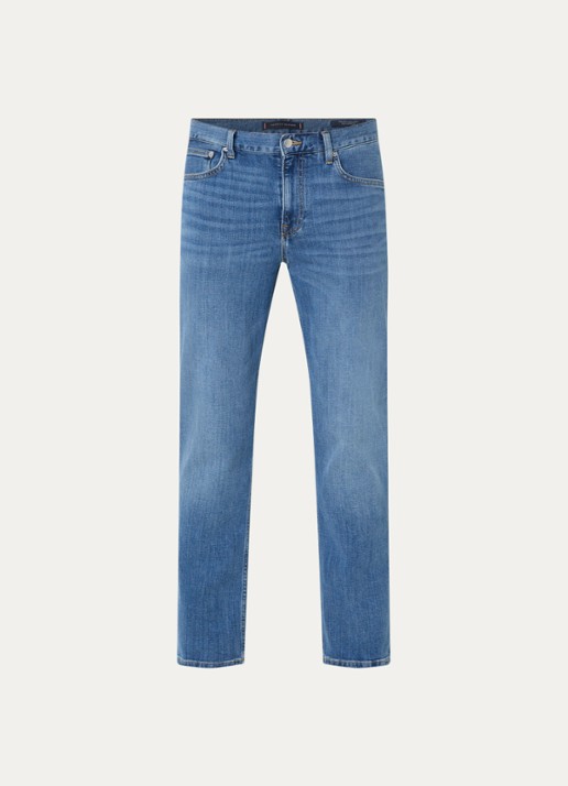 Tommy Hilfiger Core Denton straight leg jeans met medium wassing - voorkant 5 indigo