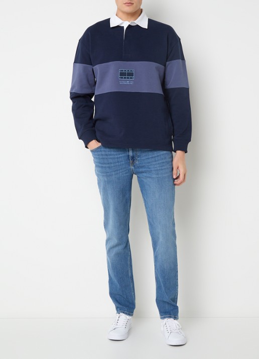 Tommy Hilfiger Core Denton straight leg jeans met medium wassing - voorkant 6 indigo