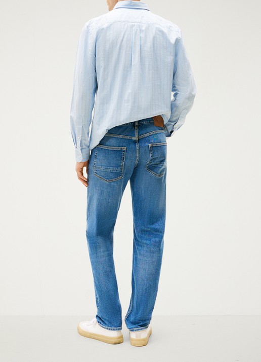 Tommy Hilfiger Core Denton straight leg jeans met medium wassing - achterkant 9 indigo