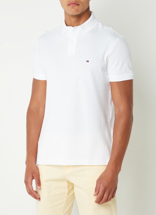 Tommy Hilfiger Core regular fit polo van piqué katoen met logoborduring