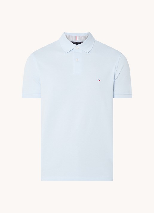 Tommy Hilfiger Core regular fit polo van piqué katoen met logoborduring - voorkant 3 kingly blue-c1r / blauw