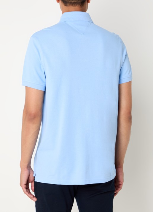 Tommy Hilfiger Core regular fit polo van piqué katoen met logoborduring - achterkant 4 vessel blue-c1z / blauw
