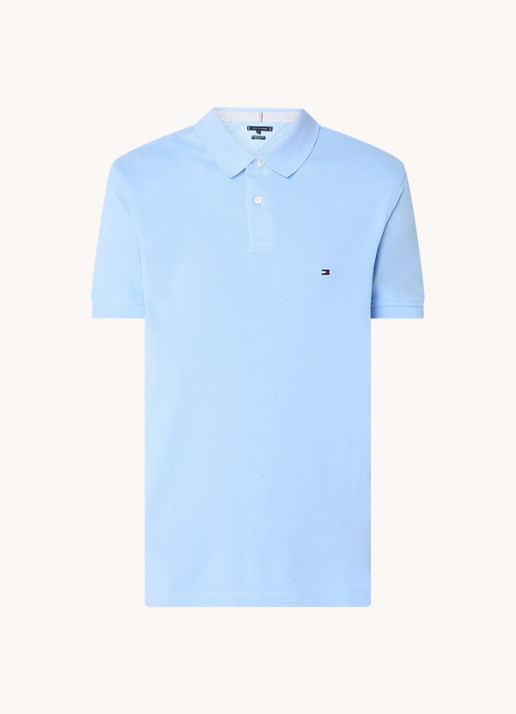 Tommy Hilfiger Core regular fit polo van piqué katoen met logoborduring - voorkant vessel blue-c1z / blauw