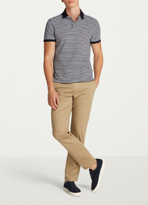 Tommy Hilfiger Core regular fit polo van piqué katoen met logoborduring - voorkant 3 desert sky / white-0a4