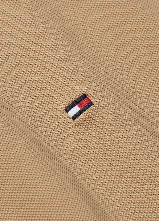 Tommy Hilfiger Core regular fit polo van piqué katoen met logoborduring - detail 5 classic khaki-rbl / beige