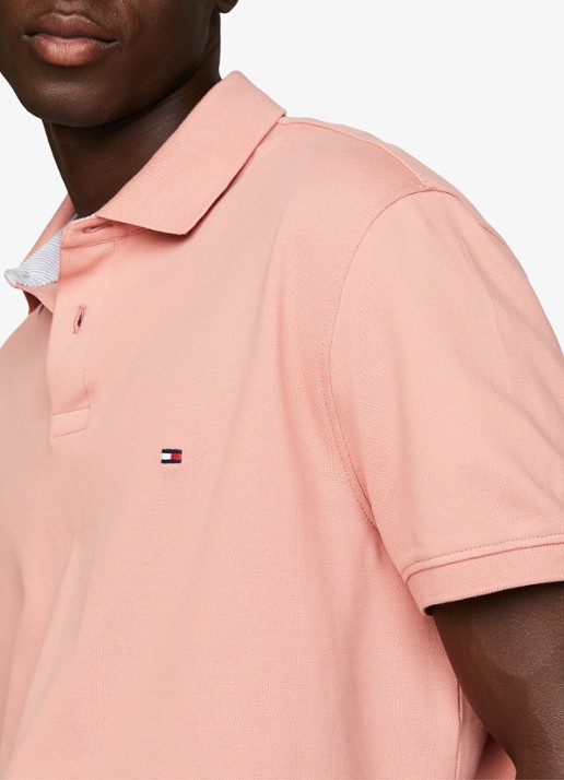 Tommy Hilfiger Core regular fit polo van piqué katoen met logoborduring - detail 7 teaberry blossom / roze