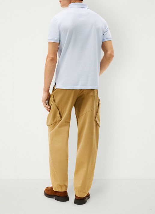 Tommy Hilfiger Core regular fit polo van piqué katoen met logoborduring - achterkant sky blue-c1o / lichtblauw
