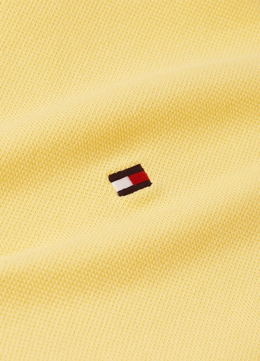 Tommy Hilfiger Core regular fit polo van piqué katoen met logoborduring - detail 6 citronella / geel