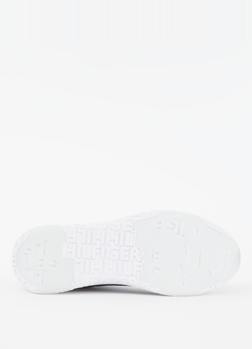 Tommy Hilfiger Corporate Knit sneaker met gebreid bovenwerk - detail 4 donkerblauw