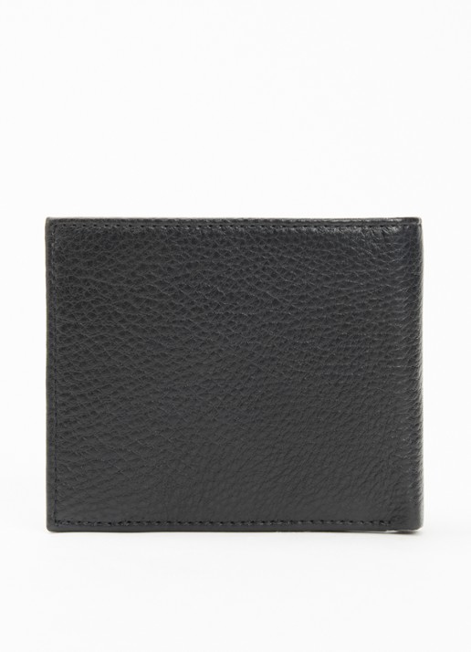 Tommy Hilfiger Corporate portemonnee van leer - achterkant 3 zwart