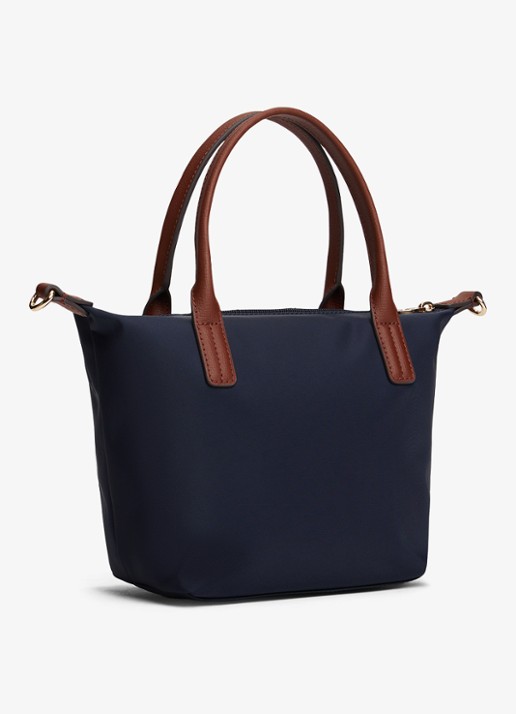 Tommy Hilfiger Corporate tot shopper met logo - achterkant 5 donkerblauw