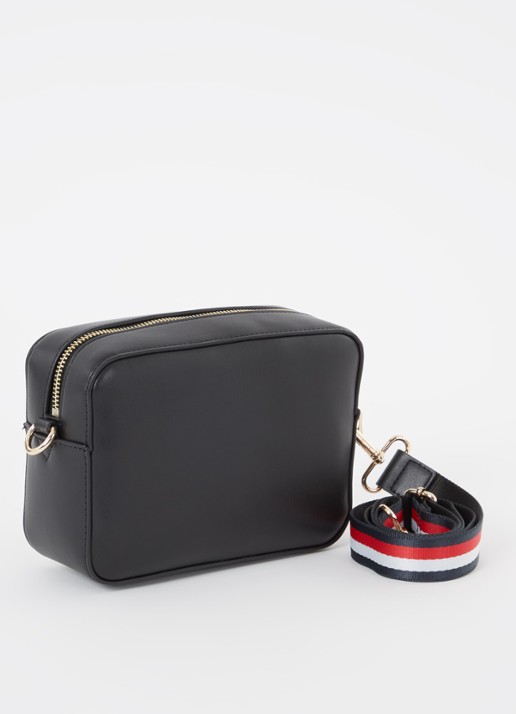 Tommy Hilfiger Crossbodytas met logo - achterkant 4 zwart