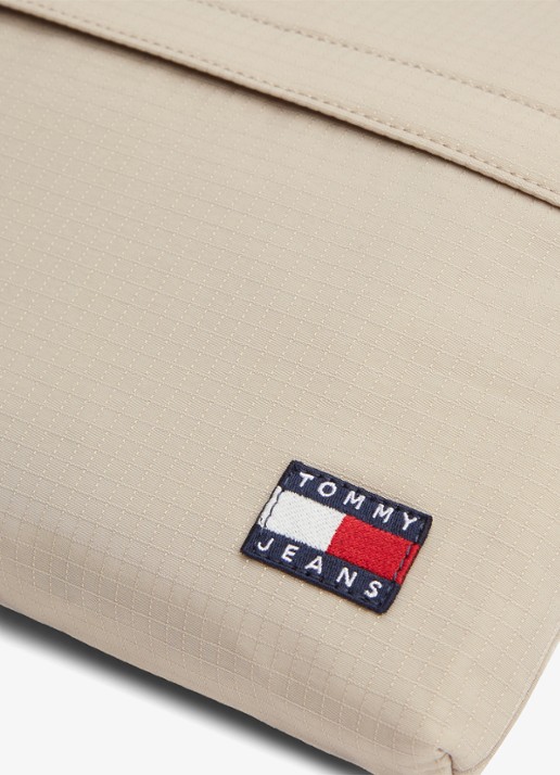 Tommy Hilfiger Crossbodytas met logo - detail 4 beige