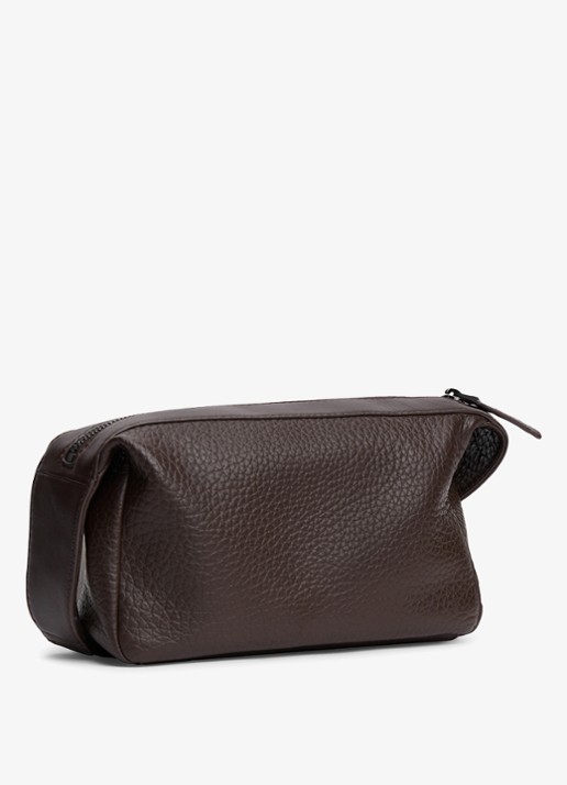 Tommy Hilfiger Crossbodytas met logo - achterkant donkerbruin