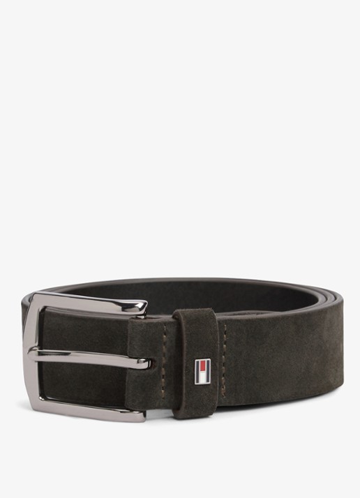Tommy Hilfiger Denton riem van suède - voorkant 4 zwart