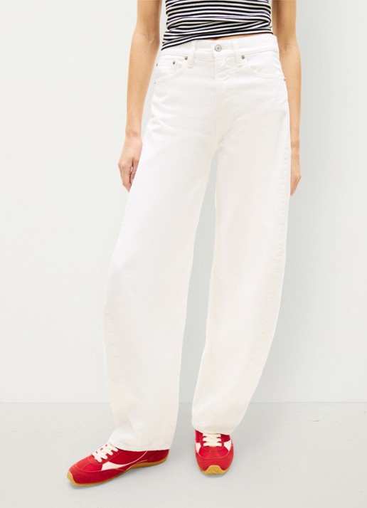 Tommy Hilfiger Ella Barrel mid waist wide leg jeans met gekleurde wassing