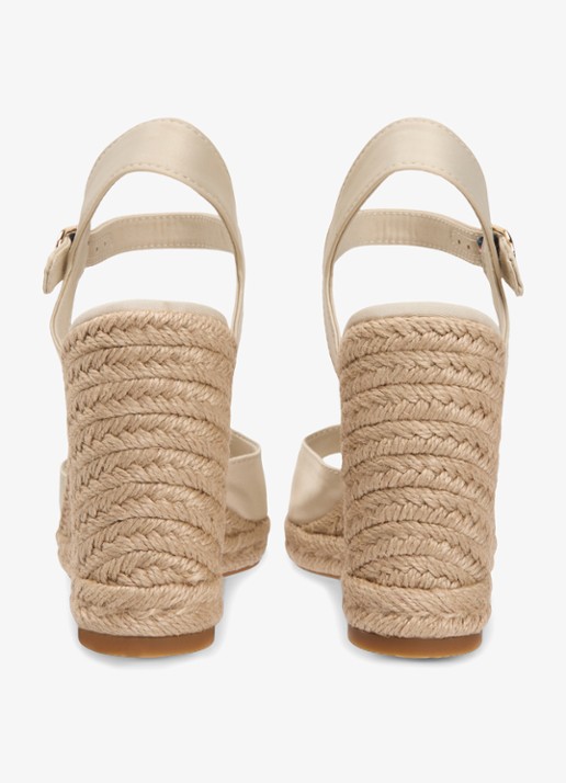 Tommy Hilfiger Espadrille met hak - detail 3 beige