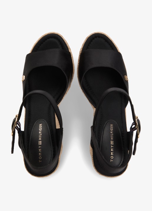 Tommy Hilfiger Espadrille met hak - detail 4 zwart