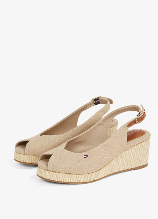 Tommy Hilfiger Espadrille met logo - detail 3 beige