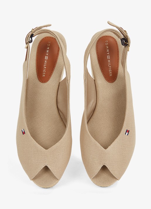 Tommy Hilfiger Espadrille met logo - detail 4 beige