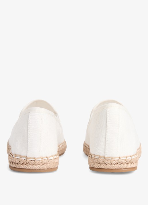 Tommy Hilfiger Espadrille van katoen - achterkant 5 gebroken wit