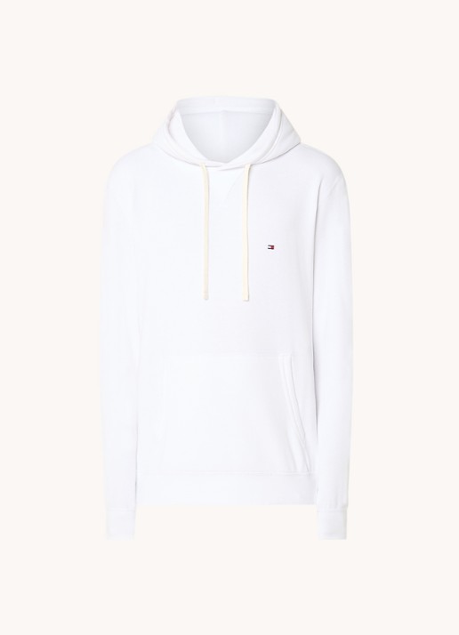 Tommy Hilfiger Essential hoodie met logoborduring - voorkant wit