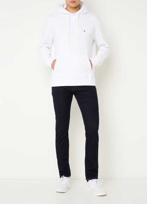 Tommy Hilfiger Essential hoodie met logoborduring - voorkant 2 wit