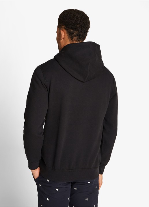 Tommy Hilfiger Essential hoodie met logoborduring - achterkant zwart