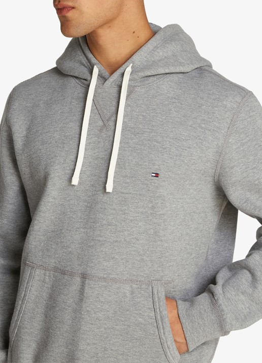 Tommy Hilfiger Essential hoodie met logoborduring - detail 4 grijsmele