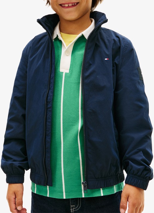 Tommy Hilfiger Essential jack met steekzakken - detail 3 donkerblauw