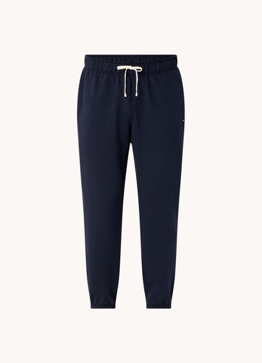 Tommy Hilfiger Essential joggingbroek met logoborduring - voorkant 4 donkerblauw