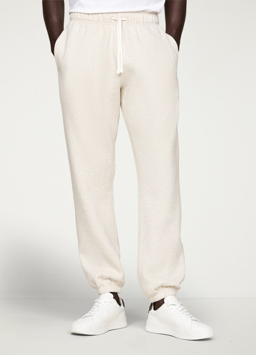 Tommy Hilfiger Essential joggingbroek met logoborduring - voorkant 5 creme