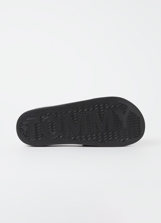 Tommy Hilfiger Essential slipper met logo - detail 3 zwart