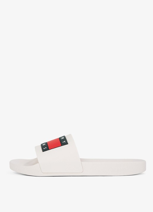Tommy Hilfiger Essential slipper met logo - detail 6 beige