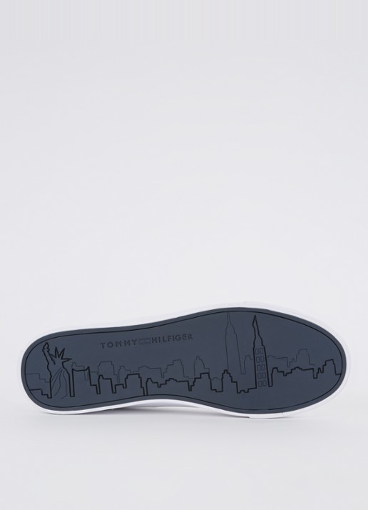 Tommy Hilfiger Essential sneaker van leer - detail 4 wit
